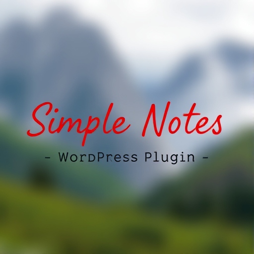 Simple Notes WordPress Plugin